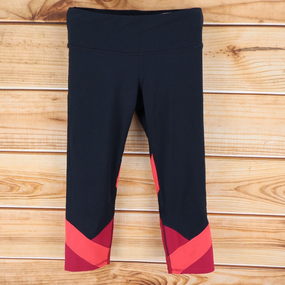 c9 by Champion Athletic Capri Leggings Duodry Womens S Black Red Accents Stretch